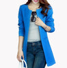 Single Breasted Long Slim Casual Jacket
