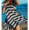 Black & White Stripe Sexy Sling Beach Sundress