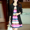 Single Breasted Long Slim Casual Jacket