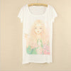 Sea Wind Scenery Print Tops Tee Shirts