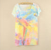 Sea Wind Scenery Print Tops Tee Shirts