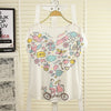 Sea Wind Scenery Print Tops Tee Shirts
