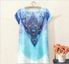 Sea Wind Scenery Print Tops Tee Shirts