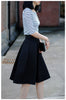Pleated Midi Skirt High Waist