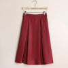 Pleated Midi Skirt High Waist