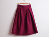 Pleated Midi Skirt High Waist
