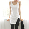 Model Long Ladies Vest Fashion Slim Hip