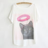 Thin Plus Loose Size Batwing Sleeve T-shirt