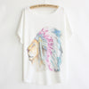 Thin Plus Loose Size Batwing Sleeve T-shirt