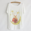 Thin Plus Loose Size Batwing Sleeve T-shirt