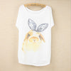 Thin Plus Loose Size Batwing Sleeve T-shirt