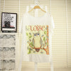 Thin Plus Loose Size Batwing Sleeve T-shirt