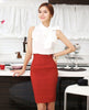 Candy Color Slim Hips Pencil Skirt