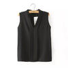V Neck Chiffon Blouses Office Wear Tops