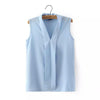 V Neck Chiffon Blouses Office Wear Tops