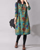 Ethnic Floral Print Plus Size Casual Dress