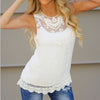 O-Neck Sleeveless Vest Lace Sexy Loose