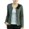 Flower & Bow Decoration Lady Slim Jackets
