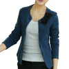 Flower & Bow Decoration Lady Slim Jackets