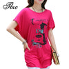 Free & Flexible Printed Lady Loose T-Shirts