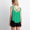 Sexy Cross Back Chiffon Crop Tank Tops