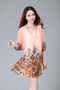 Sleeve Loose Leopard Print Chiffon Dresses