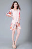 Sleeve Loose Leopard Print Chiffon Dresses