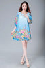 Sleeve Loose Leopard Print Chiffon Dresses