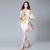 Sleeve Loose Leopard Print Chiffon Dresses