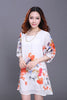 Sleeve Loose Leopard Print Chiffon Dresses