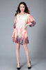 Sleeve Loose Leopard Print Chiffon Dresses