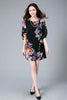 Sleeve Loose Leopard Print Chiffon Dresses