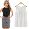 Tropical Sexy Sleeveless Women Chiffon Blouses