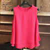 Loose Ruffle White Shirt Fashion Chiffon Blouse